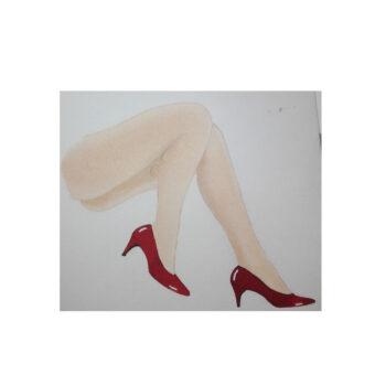 Jambes encre et crayon