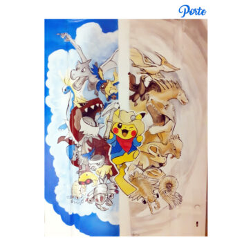Picatchu peinture sur porte 1