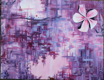 peinture à l'huile violette